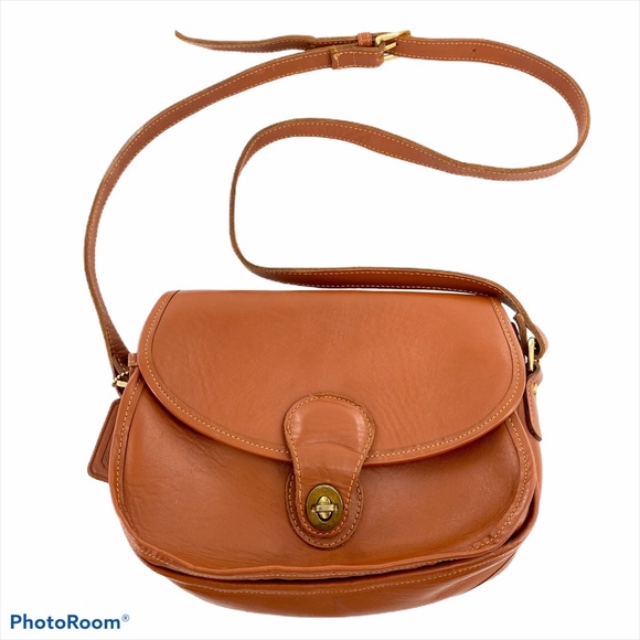 Coach Handbags - VINTAGE COACH | Cognac Leather Crossbody Purse